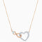 Swarovski Infinity Heart Necklace, White, Mixed Metal Finish